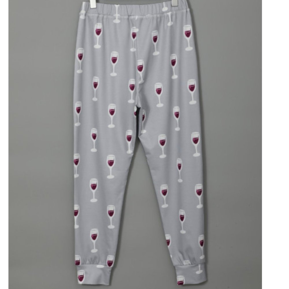 Trendy WINE Glass Pajamas Lounge Set - Picture 6 of 15